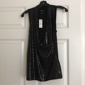 Sequins top black